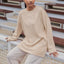 Back Pleated Sweatshirt - Beige