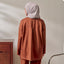 Back Pleated Sweatshirt - Brick