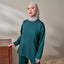 Back Pleated Sweatshirt - Emerald